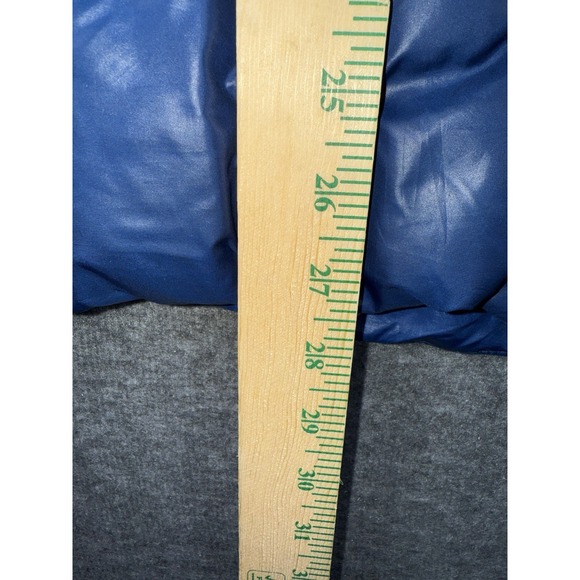 GUESS Dark Blue Navy Quilted Hooded Puffer Coat Women XL Zip Pockets - Picture 11 of 16